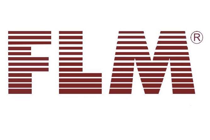 FLM Logo mit roter Schrift und weißem Hinteregrund. FLM Logo mit roter Schrift und weißem Hinteregrund.