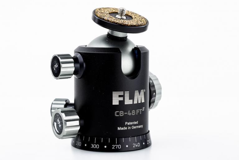 FLM CB-48 FT, mit Friktion - Kugelkopf für Profis - mit PRS-Knopf für Panorama-Fotografie.
