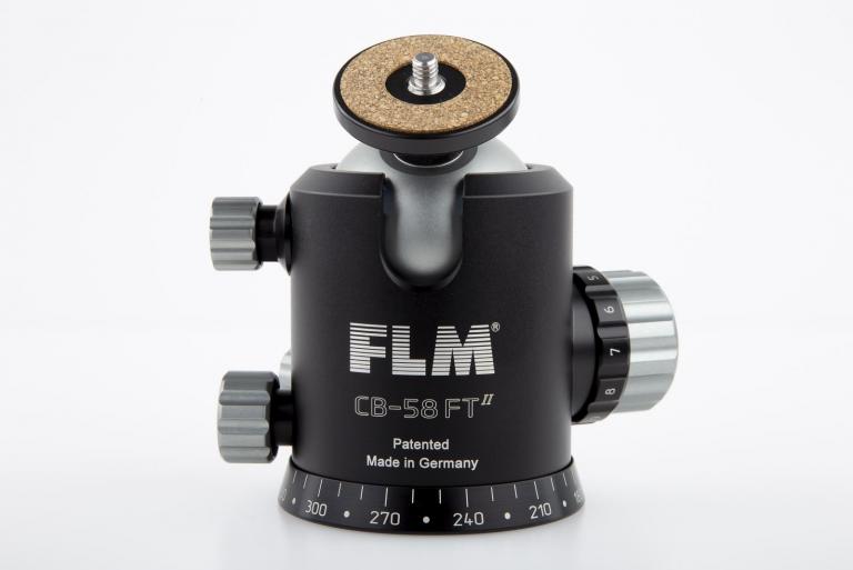 FLM CB-58 FT, mit Friktion - Kugelkopf für Profis - mit PRS-Knopf für Panorama-Fotografie.