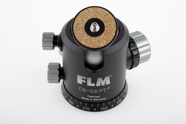 FLM CB-58 FT, mit Friktion - Kugelkopf für Profis - mit PRS-Knopf für Panorama-Fotografie.