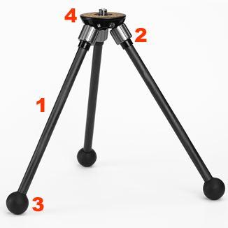 FLM CP-10 Klein- und Tischstativ, Tabletop, kleines und leichtes Stativ für viele Gelegenheiten.