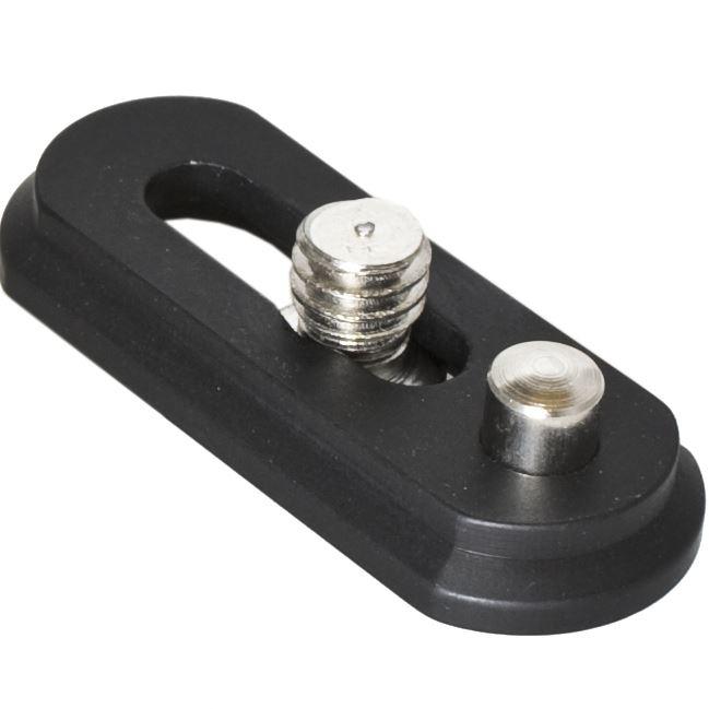 FLM PRP-55 Kameraplatte mit Stift zur Verdrehsicherung.
